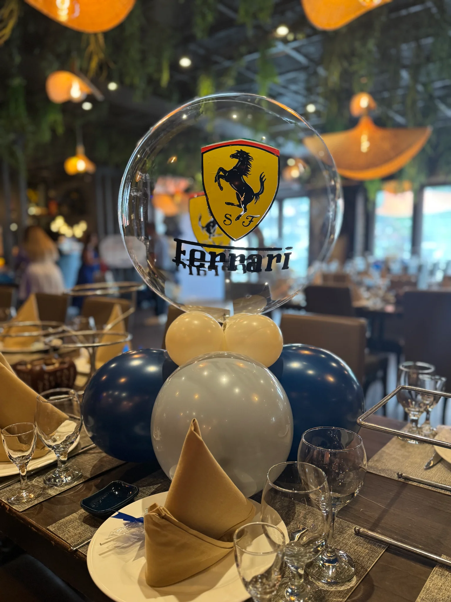 Centerpieces for baby shower in Orange Grill Brooklyn